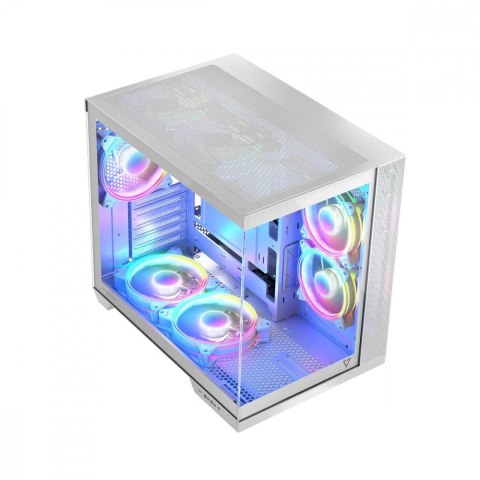 Obudowa komputerowa Volcano Panorama APEX ARGB 7F MIDI biała MODECOM