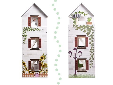 Domek dla lalek drewniany LULILO FLORO boho LED 78cm Kik Sp. z o. o. Sp. k.