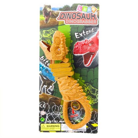 Gryzący Dinozaur Chwytak Pistolet Brązowy LEAN TOYS
