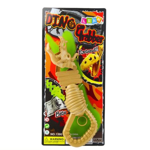 Gryzący Szkielet Dinozaur Chwytak Pistolet Brązowy LEAN TOYS