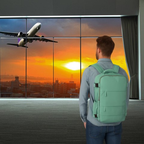 Plecak podróżny turystyczny bagaż zielony 45x30 cm Kik Sp. z o. o. Sp. k.