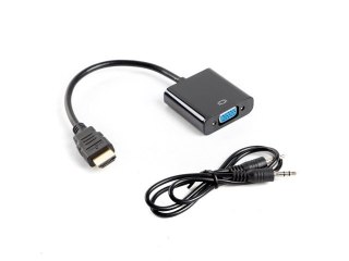 Adapter HDMI-A (M) -> VGA (F) + audio na kablu Lanberg