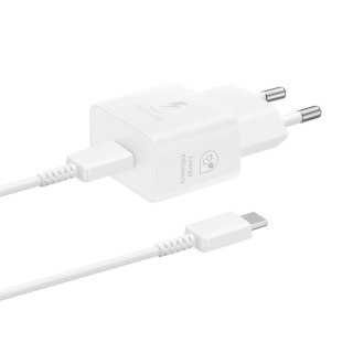 Ładowarka sieciowa GaN Samsung 25W SFC z kablem USB-C - biała SAMSUNG