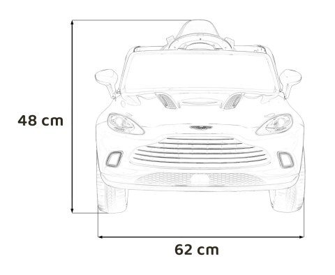 Aston Martin DBX Autko na akumulator dla dzieci Biały