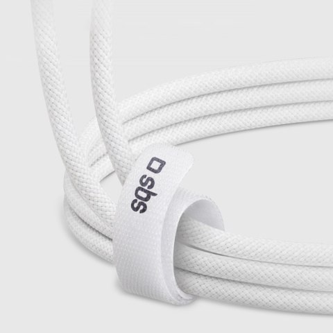 Kabel przewód w oplocie USB-C 60W 1.5m - szary SBS
