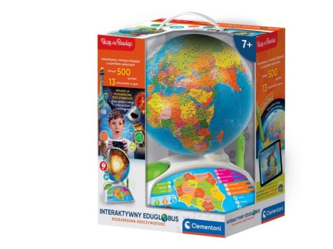 Interaktywny Edukacyjny Globus Eduglobus Uczę się Bawiąc Język Polski Clementoni 50847 Clementoni