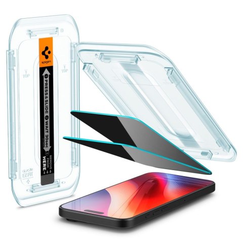 Szkło hartowane na iPhone 16 Pro Glas.tR EZ Fit Privacy - 2 szt. SPIGEN