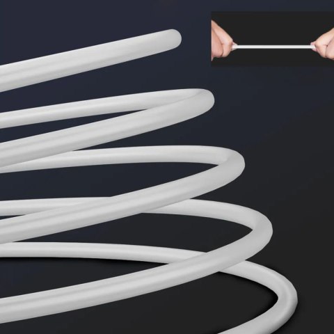 Słuchawki douszne przewodowe z mikrofonem i pilotem USB-C 1.2 m - białe DUDAO