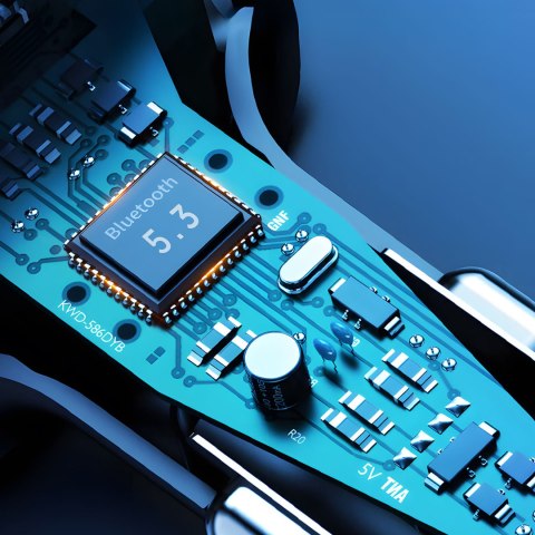 Transmiter samochodowy R2PRO+ z portami ładowania PD 25W Bluetooth 5.3 RGB - czarno-srebrny DUDAO