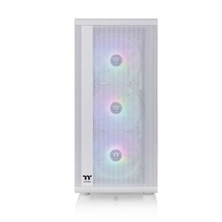 Obudowa - S200 Tempered Glass ARGB 3x12cm Snow Thermaltake