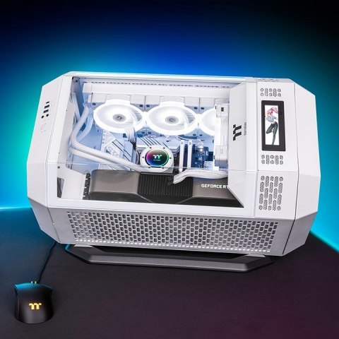 Obudowa - The Tower 300 Tempered Glass x 3, CT140 Fan x 2 Biała Thermaltake