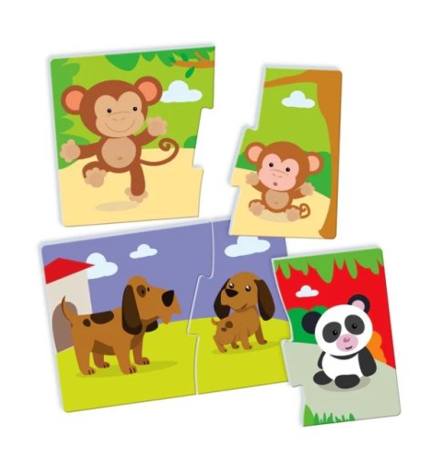 Gra edukacyjna Puzzle Mamy i Dzieci Język Polski Zwierzęta Uczę się Bawiąc Clementoni 50763 Clementoni