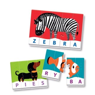 Gra edukacyjna Puzzle Moje Pierwsze Słowa Uczę się Bawiąc Język Polski Clementoni 50770 Clementoni