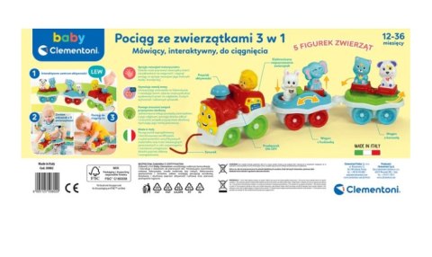 Interaktywny Pociąg Ze Zwierzątkami 3w1 Język Polski Clementoni 50802 Clementoni