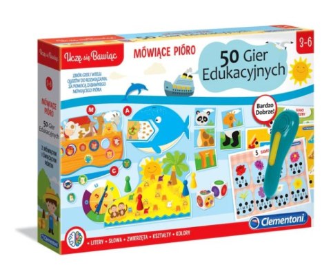 Mówiące Pióro 50 Gier Edukacyjnych Uczę się Bawiąc Język Polski Clementoni 50650 Clementoni
