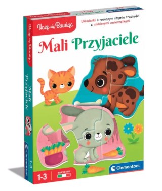 Puzzle Mali Przyjaciele Zwierzątka Farma Uczę się Bawiąc Język Polski Clementoni 50761 Clementoni