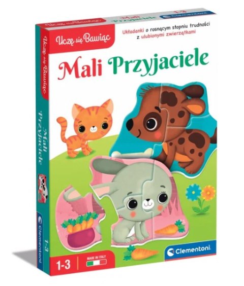 Puzzle Mali Przyjaciele Zwierzątka Farma Uczę się Bawiąc Język Polski Clementoni 50761 Clementoni