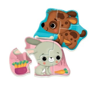 Puzzle Mali Przyjaciele Zwierzątka Farma Uczę się Bawiąc Język Polski Clementoni 50761 Clementoni