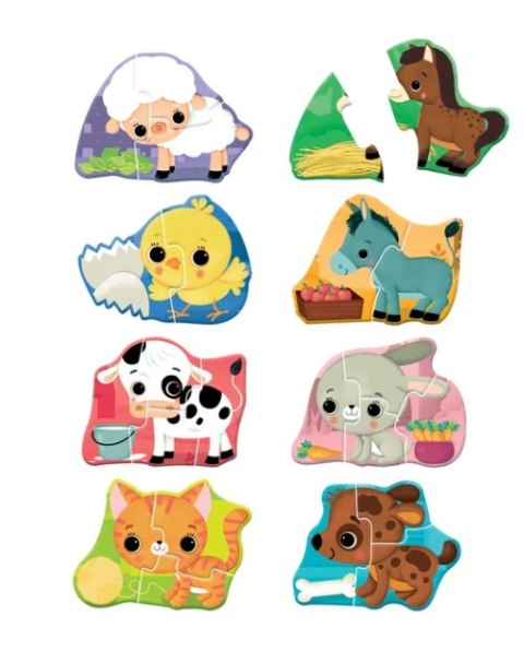 Puzzle Mali Przyjaciele Zwierzątka Farma Uczę się Bawiąc Język Polski Clementoni 50761 Clementoni