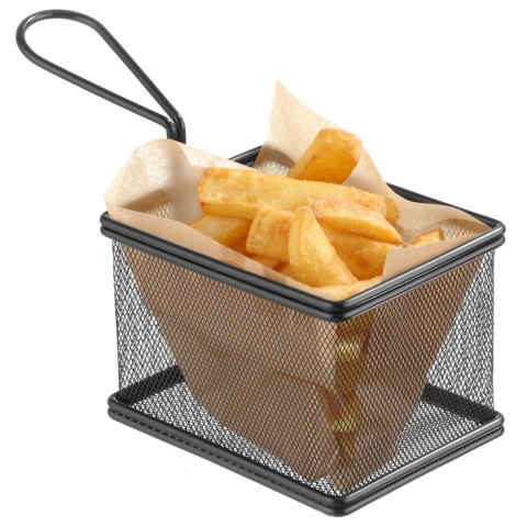 Koszyk do podawania smażonych przekąsek miniaturowy z uchwytem 125x100x85 mm - Hendi 425626 Hendi