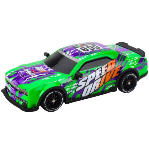 Auto Sportowe Zdalnie Sterowane RC Podświetlana Karoseria Drift Zielone LEAN Toys