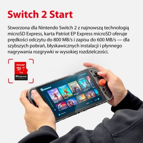 Karta microSDXC 512GB Express 800/600MB/s Nintendo Switch 2 Patriot
