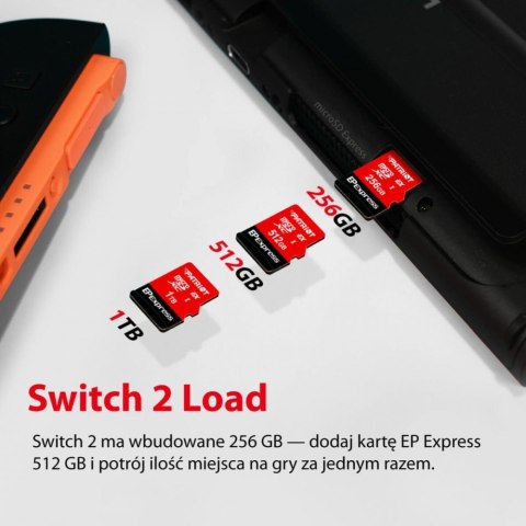 Karta microSDXC 512GB Express 800/600MB/s Nintendo Switch 2 Patriot