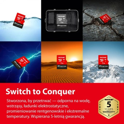 Karta microSDXC 512GB Express 800/600MB/s Nintendo Switch 2 Patriot