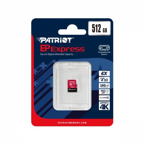 Karta microSDXC 512GB Express 800/600MB/s Nintendo Switch 2 Patriot