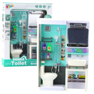 Łazienka Zabawkowa Prysznic Zlew Toaleta Światła Dźwięki Akcesoria LEAN Toys