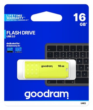 Pendrive UME2 16GB USB 2.0 Żółty GOODRAM