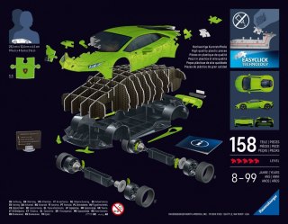 Puzzle 3D 158 elementów Samochód Lamborghini Huracan EVO Verde Ravensburger Polska