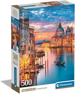 Puzzle 500 elementów Compact Oświetlona Wenecja Clementoni