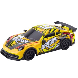 Auto Sportowe Zdalnie Sterowane RC Podświetlana Karoseria Drift Żółty LEAN Toys