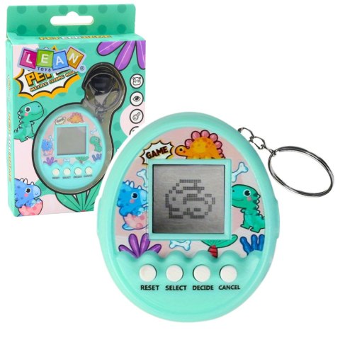Tamagotchi Pet Egg Gra Elektroniczna 168W1 Brelok Z Dzwoneczkiem Turkusowa LEAN Toys