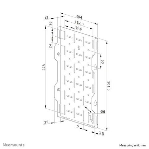 Stojak na sprzęt AV LEVEL-750 (do uchwytów ściennych LEVEL-750) Neomounts