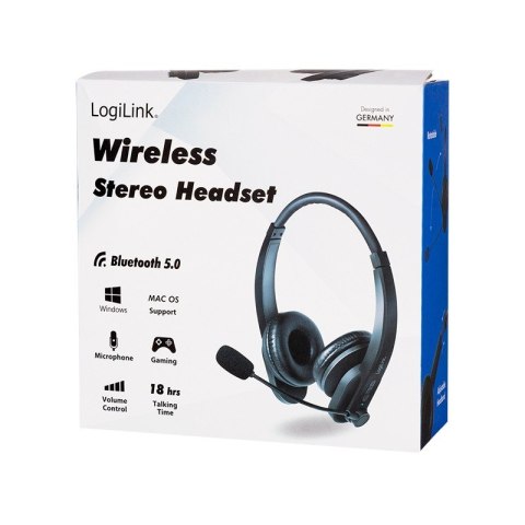 Słuchawki stereo Bluetooth z mikrofonem LogiLink