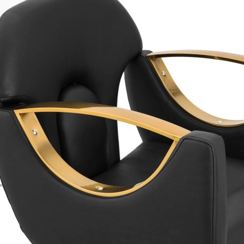 Fotel fryzjerski barberski z podnóżkiem BARTON - czarny Physa