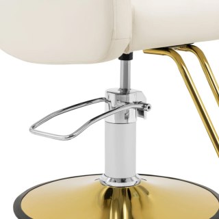 Fotel fryzjerski barberski z podnóżkiem BARTON - kremowy Physa