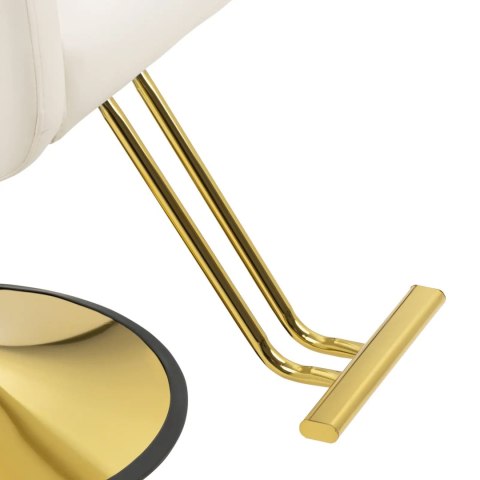 Fotel fryzjerski barberski z podnóżkiem BARTON - kremowy Physa