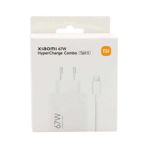 Ładowarka sieciowa Xiaomi 67W 6.2A USB-A z kablem USB-C - biała XIAOMI