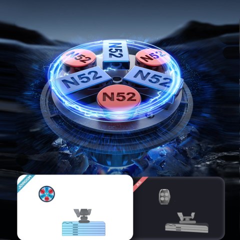 Uchwyt magnetyczny samochodowy uniwersalny do telefonu na kokpit szybę czarny JOYROOM