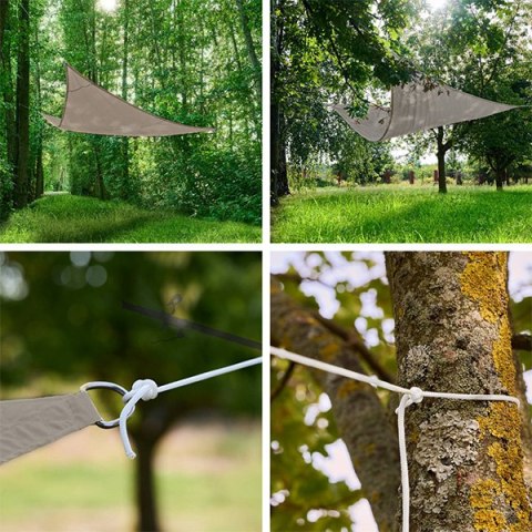 Żagiel przeciwsłoneczny LUARO ogrodowy tarasowy wodoodporny 3x3x3m trójkąt szary Kik Sp. z o. o. Sp. k.