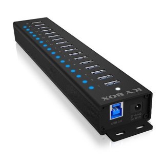 Hub IB-HUB1717 16+1 port USB HUB, 16x USB + 1x USB do ładowania, USB 3.2 Gen 1, 96 Watt zasilacz IcyBox