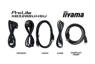 Monitor 31,5 cala XB3288UHSU 4K,VA,HDMI,DP,PIP,F.Sync,HAS/150mm,USB IIYAMA
