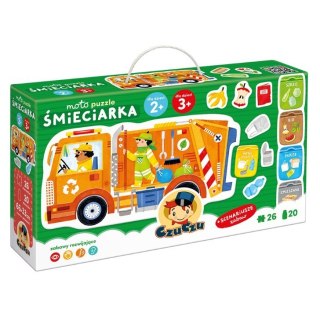 Puzzle Moto - Śmieciarka 26 elementów CzuCzu