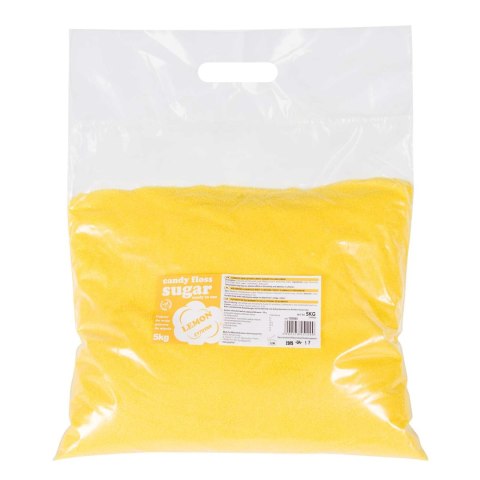 Kolorowy smakowy cukier do waty cukrowej żółty o smaku cytrynowym 5kg GSG24