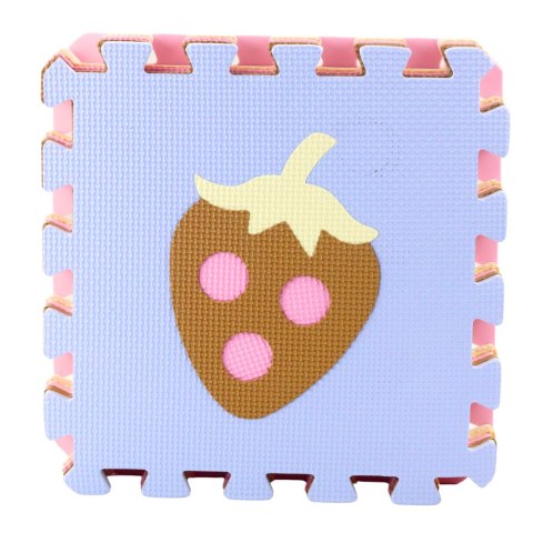 Miękkie Puzzle Mata Edukacyjna Pianka EVA Owoce Słodycze Pastelowe 16 el. LEAN Toys