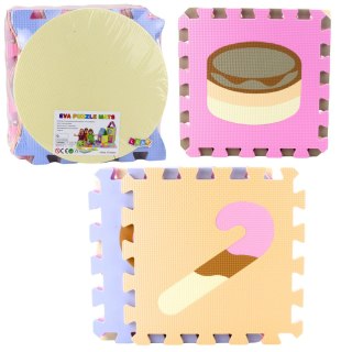 Miękkie Puzzle Mata Edukacyjna Pianka EVA Zwierzęta Pastelowe 16 el. LEAN Toys