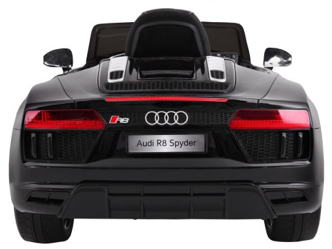 Audi R8 Spyder na akumulator Czarny + Pilot + EVA + Wolny Start + Radio MP3 + LED